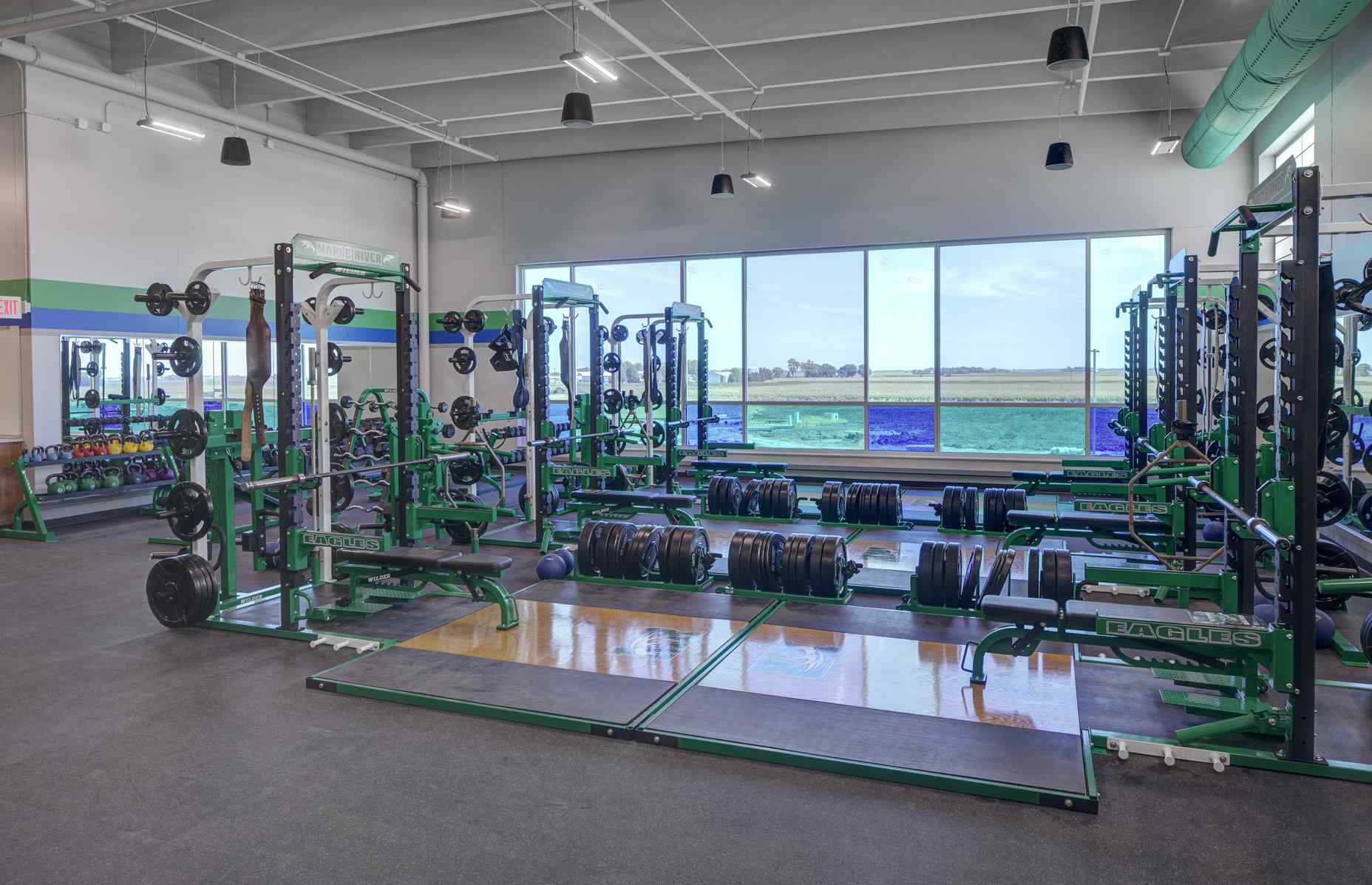 training room in maple river k12