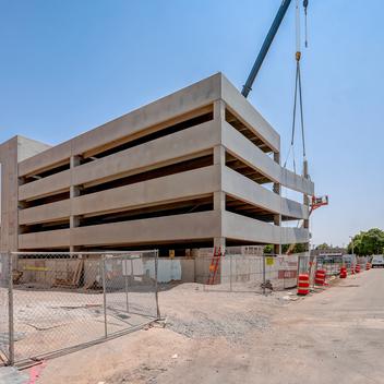 street view image of thriveon parking deck in construction