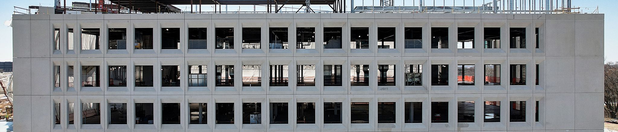 full length view of precast on UW health medical center