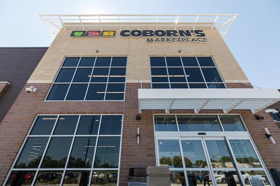 front view of coborns with sign