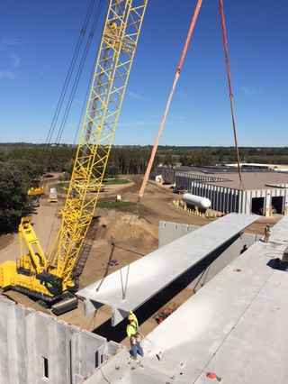 Crane at construction site