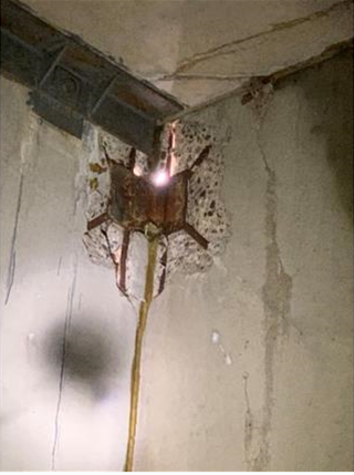 Photo of wall damage
