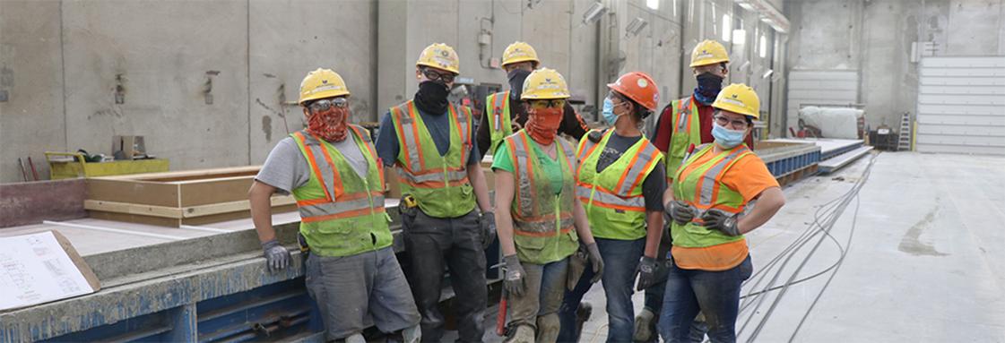 Wells employees working